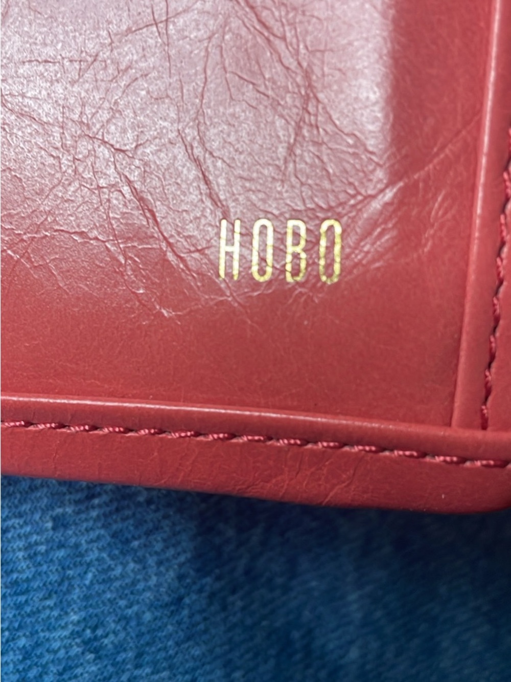 HOBO Coral Red Leather Snap & Zip Wallet - Picture 5 of 7